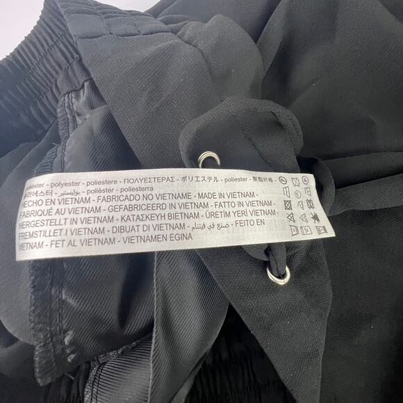 Zara Women's Size XS Black Drawstring Polyester Straight Leg Lightweight Pants - Picture 12 of 15